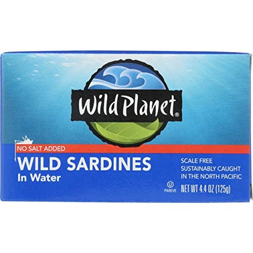 Wild Planet Sardines In Water, No Salt Added, Keto And Paleo, 4.