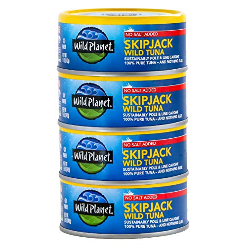Wild Planet Skipjack Wild Tuna, No Salt Added, Keto And Paleo, 3