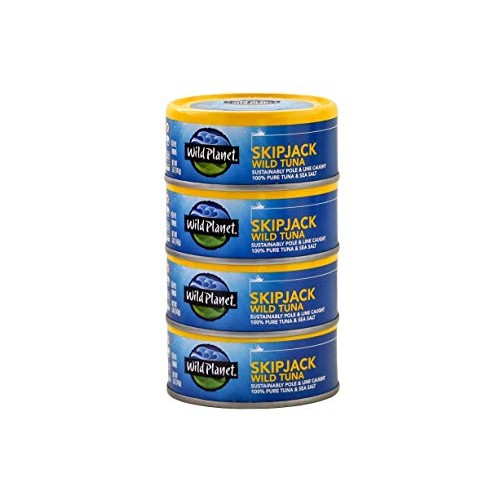 Wild Planet Skipjack Wild Tuna, Sea Salt, Keto And Paleo, 3Rd Pa