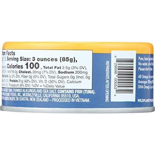 Wild Planet Sustainably Caught Wild Albacore Tuna, Cans, 5 Oz