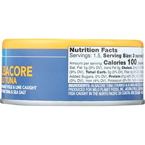 Wild Planet Sustainably Caught Wild Albacore Tuna, Cans, 5 Oz
