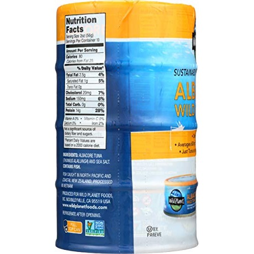 Wild Planet Wild Albacore Tuna Cans, 5 Ounce, 4 Pack