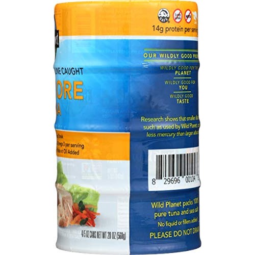 Wild Planet Wild Albacore Tuna Cans, 5 Ounce, 4 Pack
