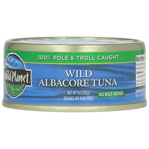 Wild Planet Wild Albacore Tuna, No Salt Added, 5 Oz