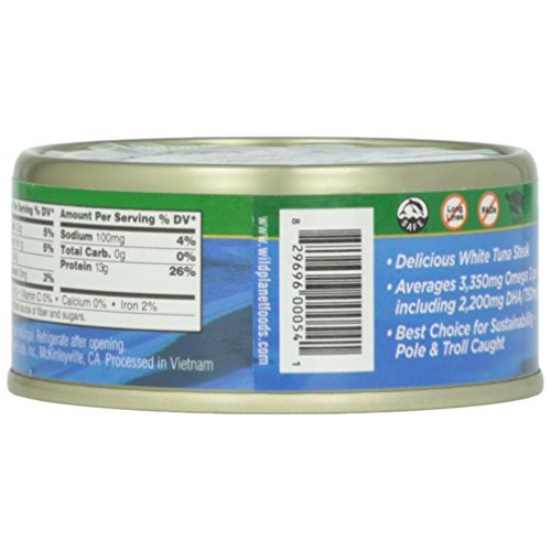 Wild Planet Wild Albacore Tuna, No Salt Added, 5 Oz