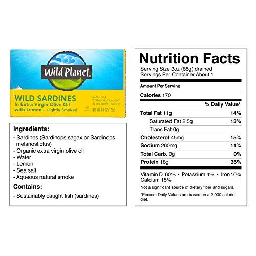 Wild Planet Wild Sardines In Extra Virgin Olive Oil, 4.4 Oz