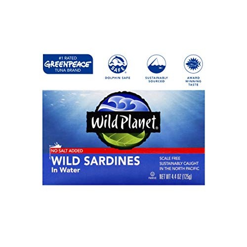 Wild Planet Wild Sardines In Water, No Salt Added, Keto And Pale