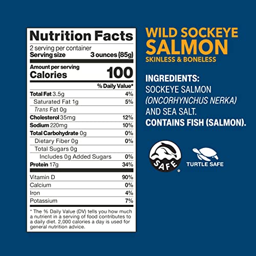 Wild Planet Wild Sockeye Salmon, Skinless & Boneless, Canned Sal...