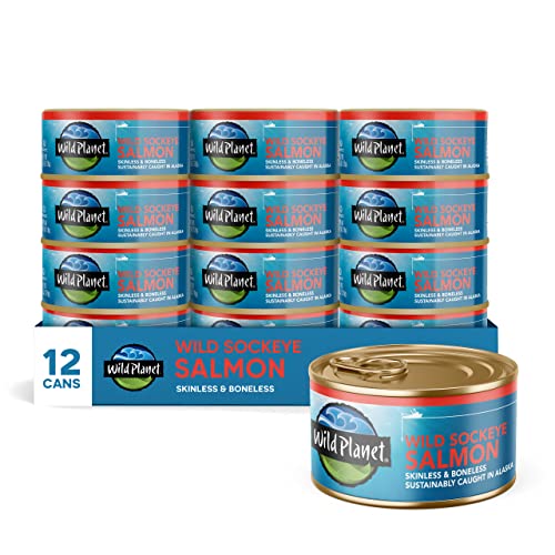 Wild Planet Wild Sockeye Salmon, Skinless & Boneless, Canned Sal...