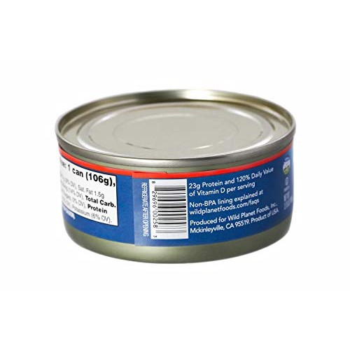 Wild Planet Wild Sockeye Salmon With Skin &Amp; Bones, 3.75 Oz, Pack