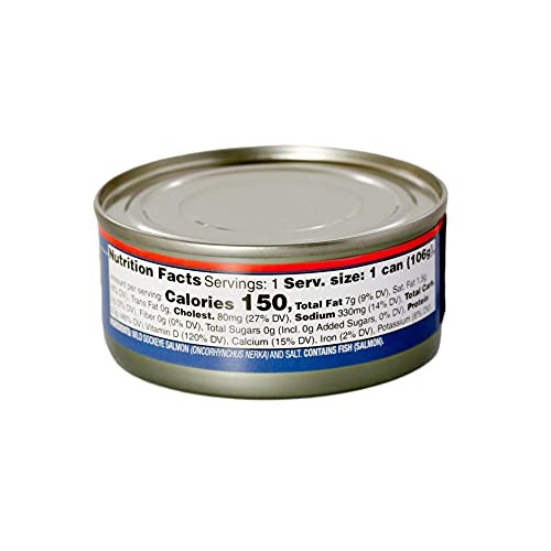 Wild Planet Wild Sockeye Salmon With Skin &Amp; Bones, 3.75 Oz, Pack