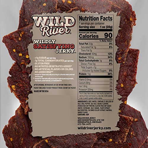 Wild River Beef Jerky Old Fashioned Jerky Includes Mild Black Pe