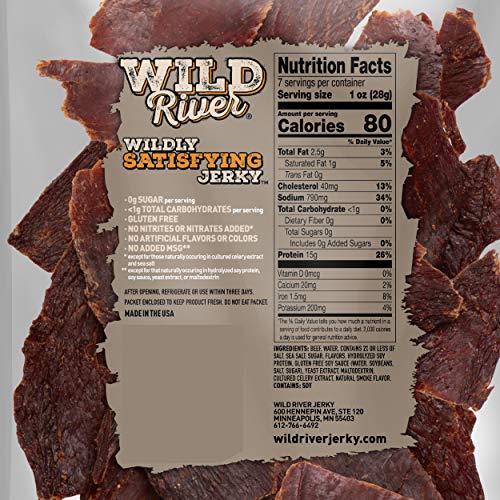 Wild River Beef Jerky Old Fashioned Jerky Includes Mild Black Pe