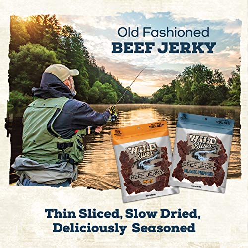 Wild River Beef Jerky Old Fashioned Jerky Includes Mild Black Pe