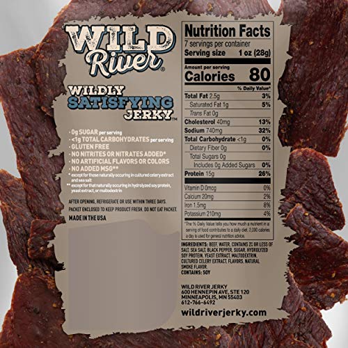 Wild River Beef Jerky Old Fashioned Jerky Includes Mild Black Pe