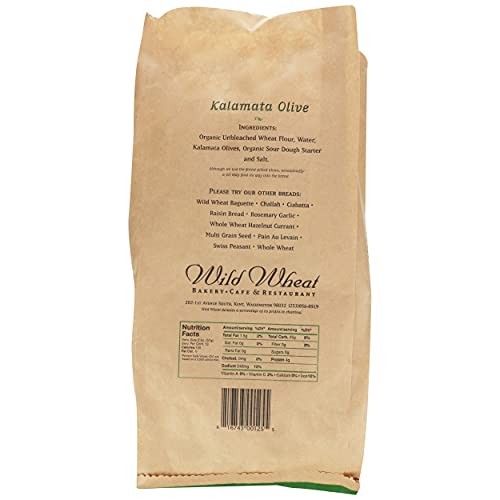 Wild Wheat Bakery, Bread Kalamata Olive, 10 Ounce