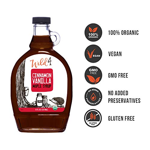 Wild4 Organic Maple Syrup, Cinnamon Vanilla Maple Syrup From Ver