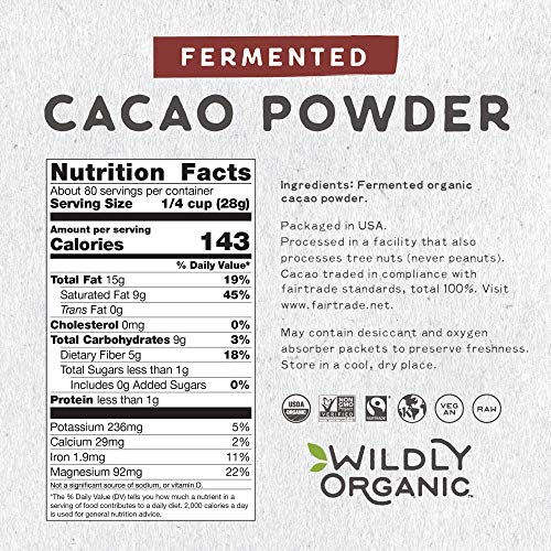 Fermented Organic Cacao Powder - Organic Chocolate - Raw Cacao P...