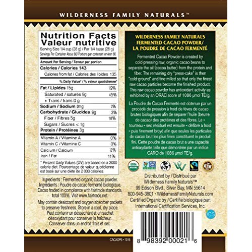 Fermented Organic Cacao Powder - Organic Chocolate - Raw Cacao P...