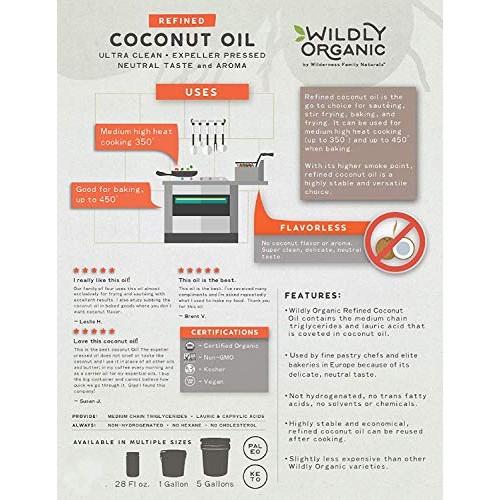 Wildly Organic Refined Coconut Oil - Organic Coconut Oil - Cocon