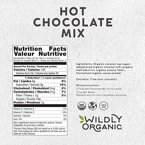Wildly Organic Vegan Hot Chocolate Mix - Vegan Chocolate Hot Coc...