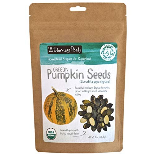 Wilderness Poets Oregon Grown Pumpkin Seeds - Organic &Amp; Raw 8 O