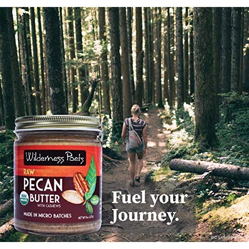 Wilderness Poets Organic Raw Pecan Butter, 8 Ounce 227 Gram
