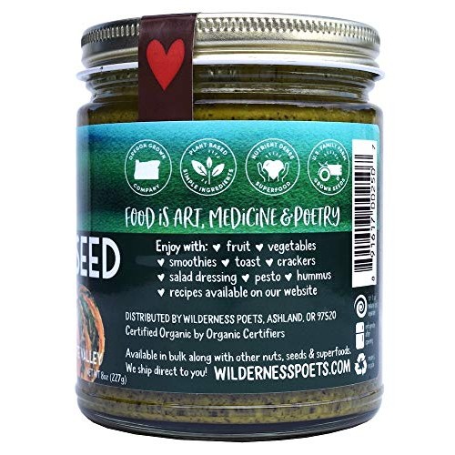 Wilderness Poets Organic Raw Pumpkin Seed Butter, 8 oz 227 g