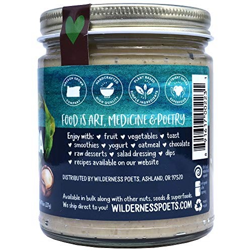 Wilderness Poets, Raw Macadamia Butter 8 Ounce