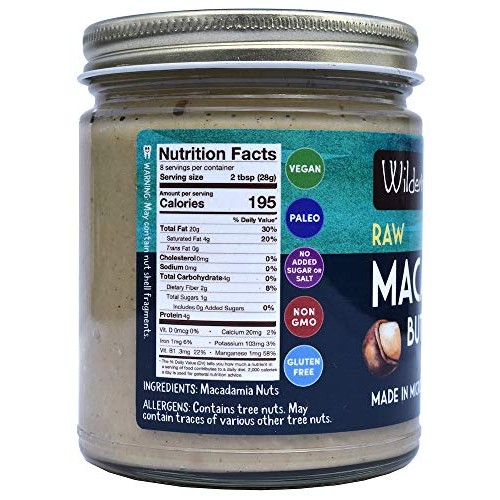 Wilderness Poets, Raw Macadamia Butter 8 Ounce