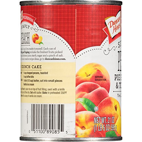 Wilderness Simply Pie Filling &Amp; Topping, Peach, 21 Ounce