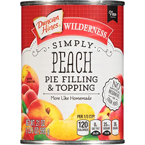 Wilderness Simply Pie Filling &Amp; Topping, Peach, 21 Ounce Pack O