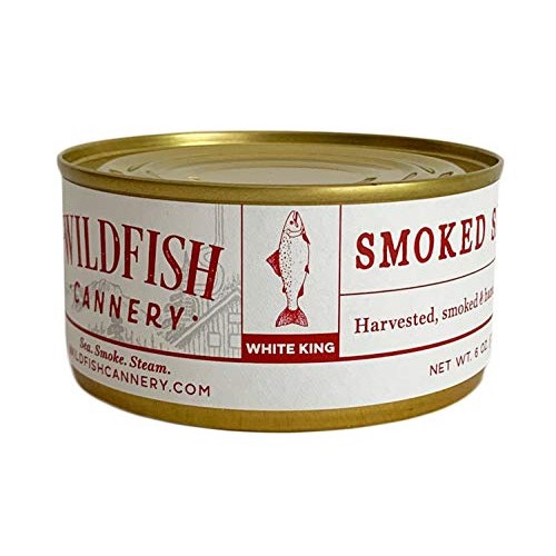 Smoked White King Salmon All Natural, By The Wildfish Cannery, 6