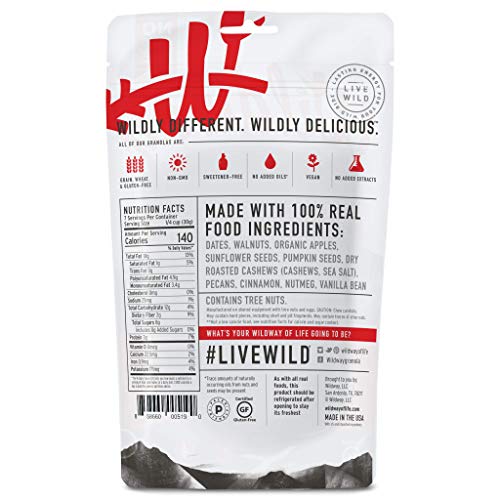 Wildway Apple Cinnamon Grain-Free Granola, 8Oz Certified Gluten