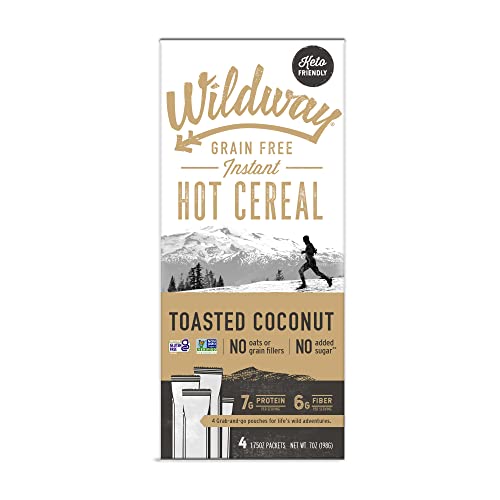 Wildway Keto, Vegan Hot Cereal | Toasted Coconut | Certified Glu...
