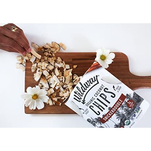 Wildway Organic Coconut Chips – Snickerdoodle, 4oz – Keto snack,...