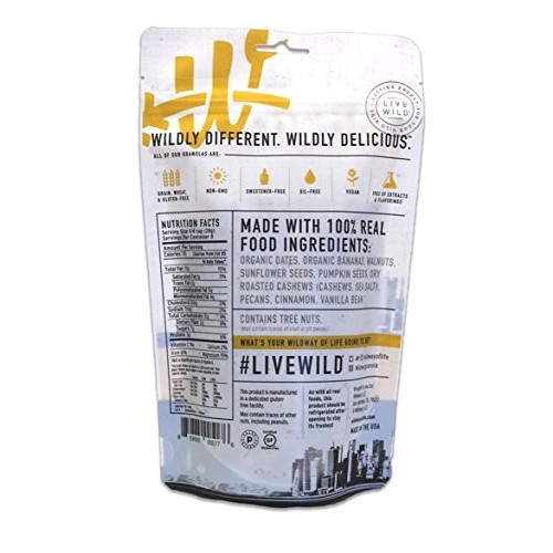 Wildway Grain-Free Granola Variety 4-Pack, 8Oz Certified Gluten