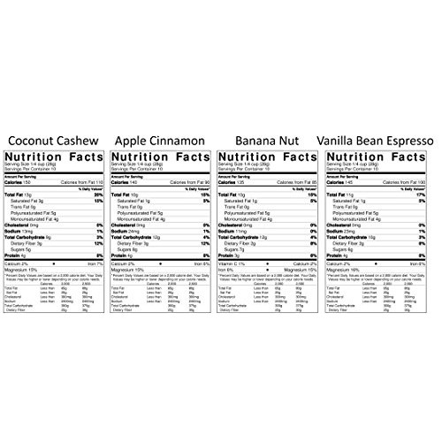 Wildway Grain-Free Granola Variety 4-Pack, 8Oz Certified Gluten