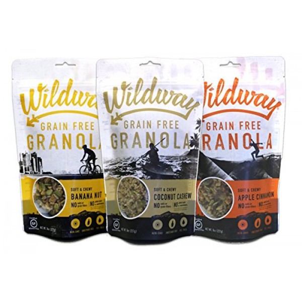 Wildway Vegan, Paleo, Gluten-Free Granola – Variety 8Oz