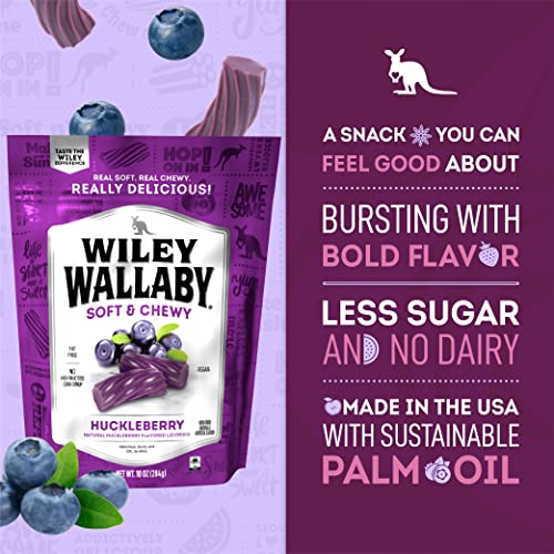 Kennys Wiley Wallaby Liquorice, Huckleberry, 10 Ounce
