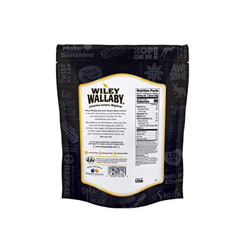 Wiley Wallaby Australian Gourmet Style Black Licorice Candy 32 O