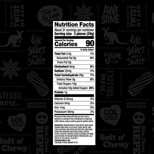 Wiley Wallaby Australian Gourmet Style Black Licorice Candy 32 O