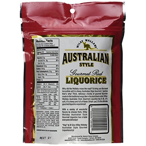 Wiley Wallaby Australian Style Licorice Candy 10Oz