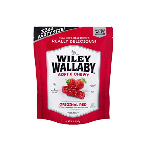 Wiley Wallaby Australian Gourmet Style Red Licorice Candy 32 Oz.