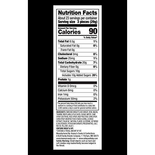 Kennys Wiley Wallaby Gourmet Licorice, Black, 24 Ounce