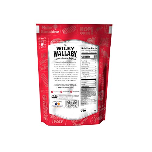 Wiley Wallaby Australian Style Gourmet Licorice, Red Licorice, 1