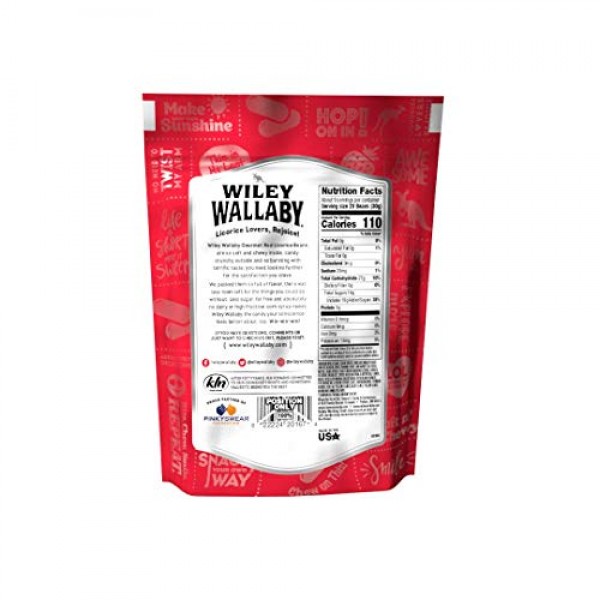 Wiley Wallaby Outback Beans Candy With Chewy Red Centers, 10 Oun
