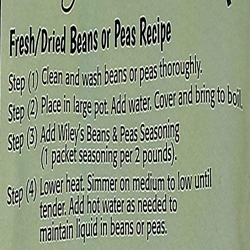Wileys Beans And Peas Seasonings -6 Six Packets