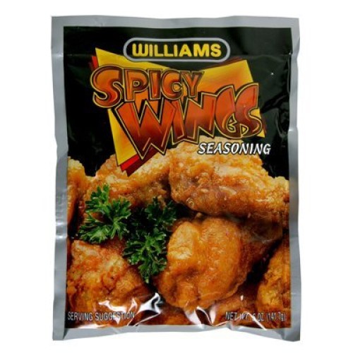 2 Pack-Williams Spicy Wings Hot Seasoned Coating Mix, 5 Oz. Each