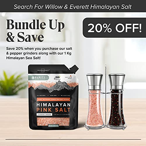 Willow & Everett Himalayan Pink Salt – Coarse Grain for Grinder ...